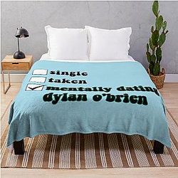 Mentally Dating Dylan O'Brien Checklist Throw Blanket