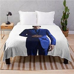 Dylan O'Brien in Blue Suit Throw Blanket
