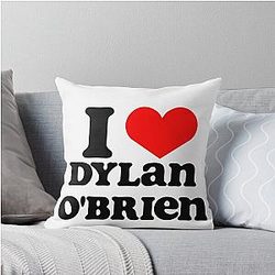I Love Dylan O'Brien Throw Pillow