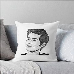 Dylan O'Brien Sketch Throw Pillow