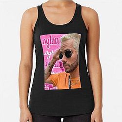Blonde Dylan O'Brien Racerback Tank Top