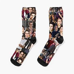 Dylan O'Brien Seamless Collage Pattern Socks
