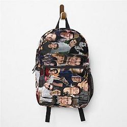 Dylan O'Brien Abstract Seamless Lateral Collage Pattern Backpack