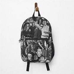 Dylan O'Brien Abstract Collage Pattern - Black and White Aesthetics Backpack