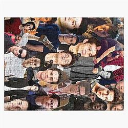 Dylan O'Brien Seamless Lateral Collage Pattern Jigsaw Puzzle