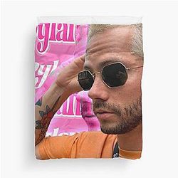 Blonde Dylan O'Brien Pink Duvet Cover