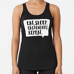 Eat Sleep Eastenders Repeat Racerback Tank Top