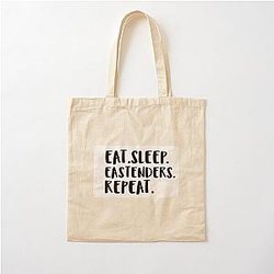 Eat, Sleep, Eastenders, Repeat. Cotton Tote Bag