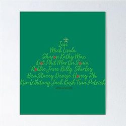 Eastenders Characters Christmas Tree Poster