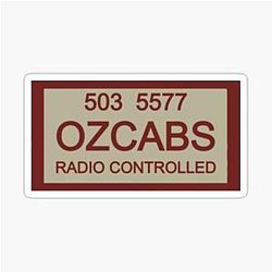 Ozcabs from Eastenders Sticker