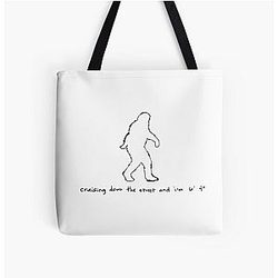 Bigfoot Cruising Down Street and I'm 6'4" Eazy E All Over Print Tote Bag