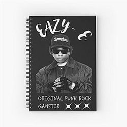 Eazy E Original Punk Rock Gangster Spiral Notebook