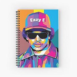 Eazy E in WPAP Style Spiral Notebook