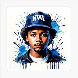 Eazy E from N.W.A Sticker