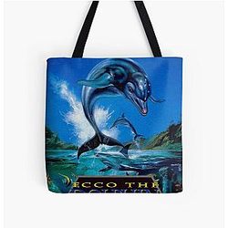 Ecco the Dolphin Retro Video Games Tote Bag