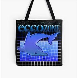 Ecco The Dolphin Ecco Zone All Over Print Tote Bag