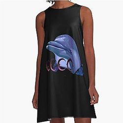 Ecco the Dolphin (Genesis) A Line Dress