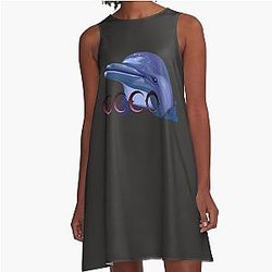 Ecco the Dolphin (Genesis) A Line Dress