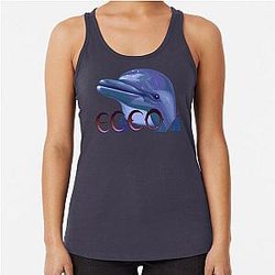 Ecco the Dolphin - Perfect Racerback Tank Top