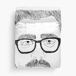 Eddy Burback Police Sketch Duvet Cover