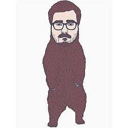 Eddy Burback Bear Man Canny Valley Racerback Poster