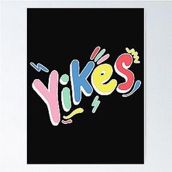 Eddy Burbank Yikes Logo Poster