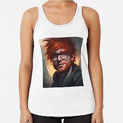 Ed Sheeran Art Racerback Tank Top