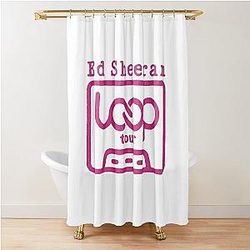 Ed Sheeran Loop Tour Fan Art Shower Curtain