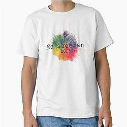Ed Sheeran Music Graphic Concert Souvenir Pop Culture Fan Apparel Tour Merchandise Classic T Shirt