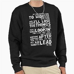 Ed Sheeran Bad Habits Lyrics Hoodie or Sweatshirt