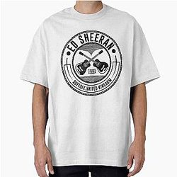 Ed Sheeran Crossed Guitar Emblem Oversized T Shirt
