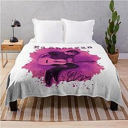 Ed Sheeran Loop Tour Fan Art Throw Blanket
