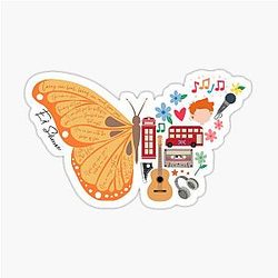 Ed Sheeran England Guitar Sticker