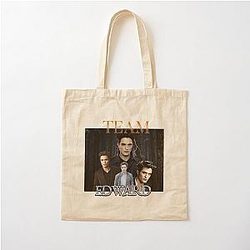 Team Edward Cullen shirt Cotton Tote Bag