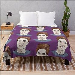 Edward Cullen Stank Eye Throw Blanket