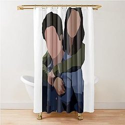 Edward Cullen and Bella Swan Vector Drawing Shower Curtain