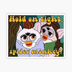 Twilight Furby Bella Swan Edward Cullen Hold on Spider Monkey Sticker