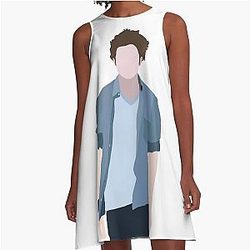 Edward Cullen Vector Drawing A-line Dress
