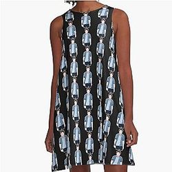 Edward Cullen Vector Drawing A-Line Dress