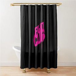 Fight Club Brad Pitt Edward Norton Logo Design Shower Curtain