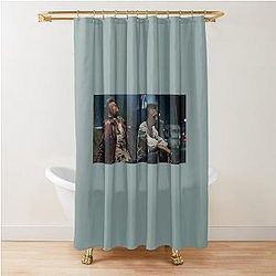 Fight Club Movie Poster with Brad Pitt and Edward Norton Shower Curtain