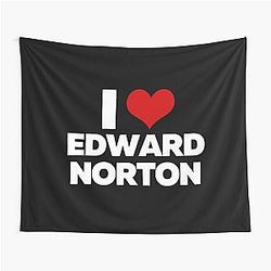 I Love Edward Norton Tapestry