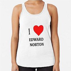 I Heart Edward Norton Racer Back Tank Top