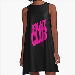 Fight Club Logo Design Edward Norton A-Line Dress