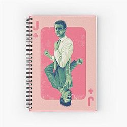 Fight Club Jack of Clubs Playing Card - Edward Norton and Brad Pitt Spiral Notebook