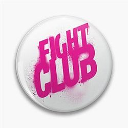 Fight Club Spray Paint Logo Design Brad Pitt Edward Norton Pin