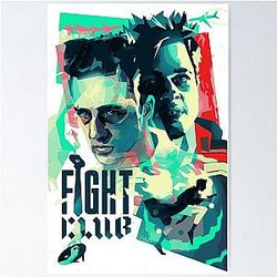 Fight Club Edward Norton and Brad Pitt Movie Artwork Poster