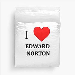 I Heart Edward Norton Duvet Cover Cleaned: I Heart Edward Duvet Cover