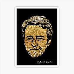 Edward Norton Portrait Sticker