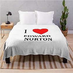 I Heart Edward Norton Throw Blanket